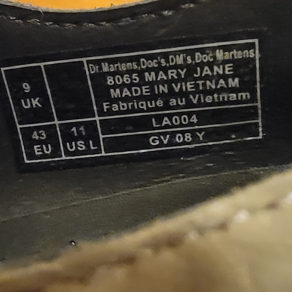 Dr. Martens Gray nubuck Leather Mary Jane Shoes - Picture 5 of 5